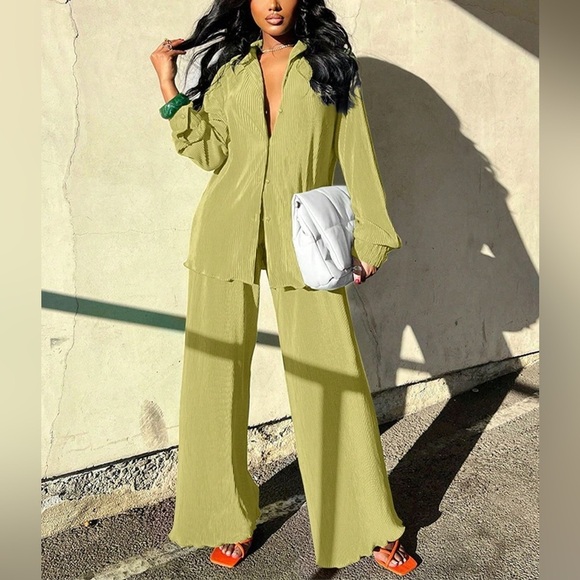 Thirty/Thirty LA Plisse Set M Top S Pants - Picture 13 of 14